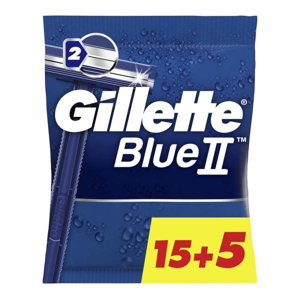 Manuel baberhøvl Gillette Blue II (20 uds)