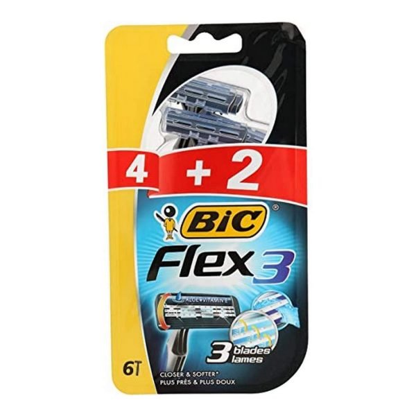 Manuel baberhøvl Bic Flex3 (6 uds)