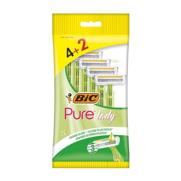 Manuel baberhøvl Bic Purelady (6 uds)