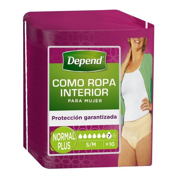 Inkontinens Beskytter Depend Plus S/M (10 uds)