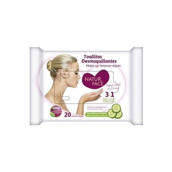 Makeup renseservietter Natur Face Agurk (20 uds)