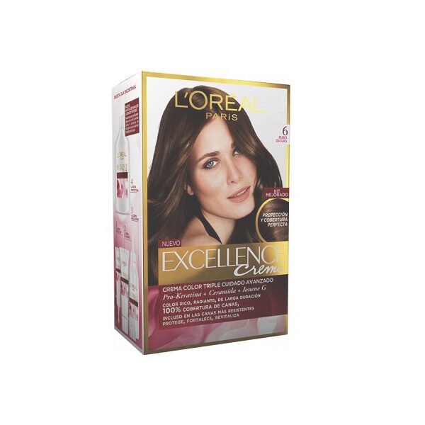 Permanent Farve Excellence L'Oreal Make Up Mørk Blond Nº 6