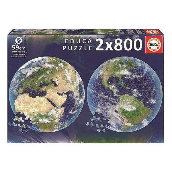 Puslespil Planet Earth Educa Ø 59 cm (2 x 800 pcs)