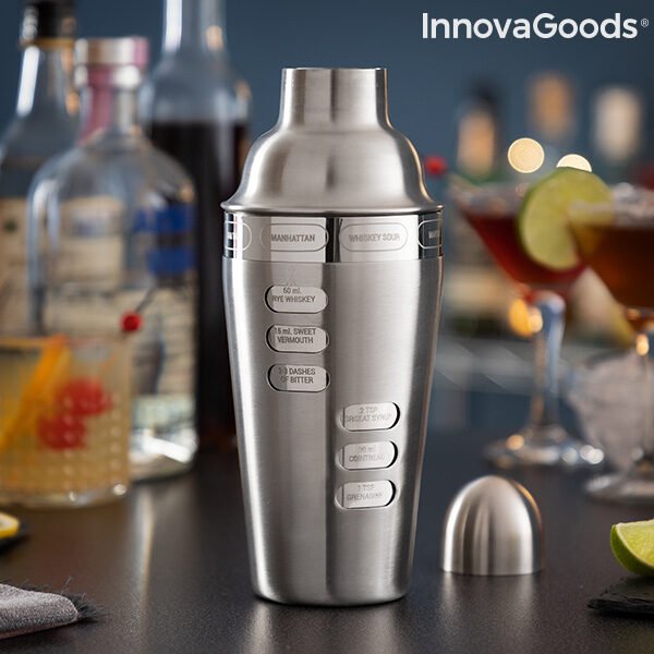 Cocktailshaker inklusiv opskrifter Maxer InnovaGoods