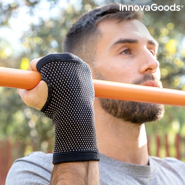 Håndledsbeskyttere med kobbertråd og bambus trækul Wristcare InnovaGoods
