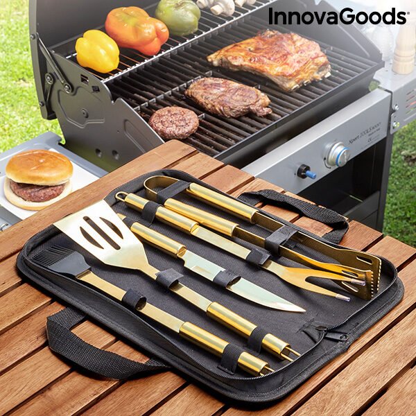 Luksus-etui med grill redskaber BBQase InnovaGoods (6 Dele)