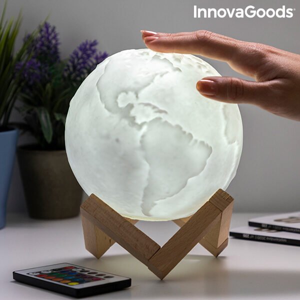 Genopladelig jordklode LED-lampe Worldy InnovaGoods